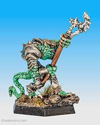 Troglodyte with Attacking with Halberd
