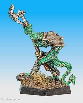 Troglodyte with Attacking with Halberd