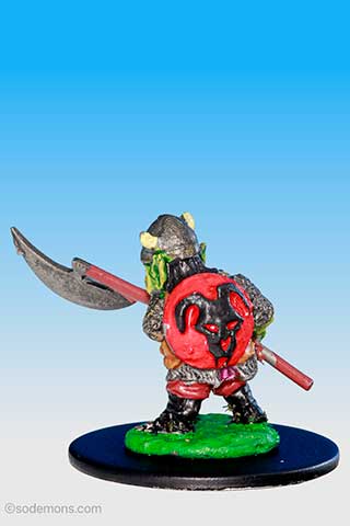 Norgus the Flatulant attacking with Spear