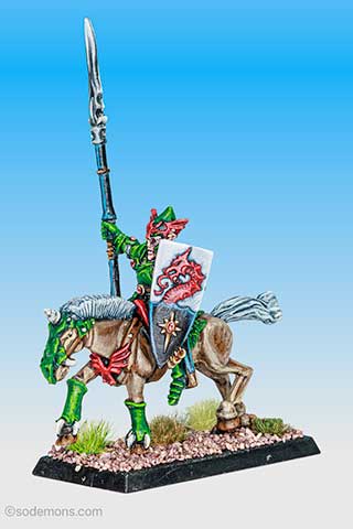 DRAG7: Helmeted Rider with lance on Horse