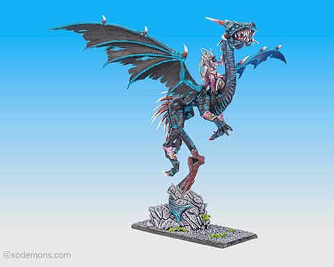 Dark Elf Dreadlord / Sorceress on Black Dragon