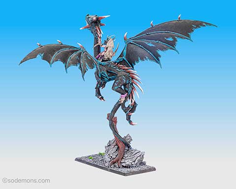 Dark Elf Dreadlord / Sorceress on Black Dragon