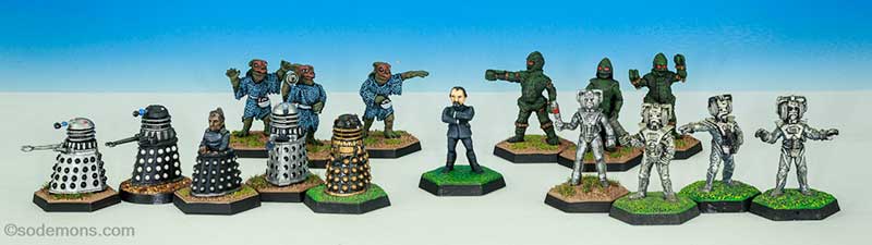 The Master, Daleks, Sea Devils, Ice Warriors & Cybermen