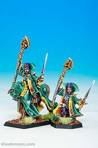 Gold Wizard Mounted and on Foot