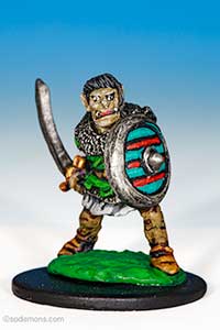 FA35 Mailed Half Orc with Shield & Scimitar