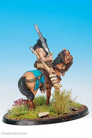 FAC9 Mounted Barbarian with Two-Handed Sword