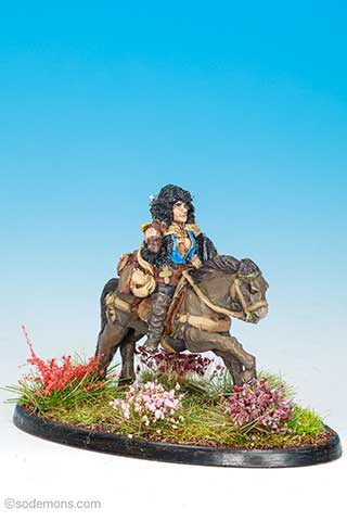 FAC18 Mounted Female Cleric with Mace