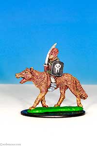 FF29-2 Orc in Plate Armour mounted on Giant Wolf