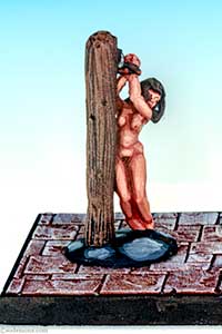 FS8-2 Naked Girl bound to Post