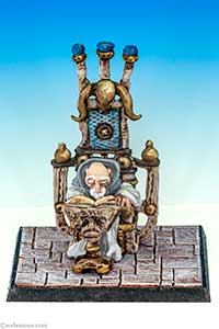FS5-1 Old Wizard on Throne reading Book on Lectern