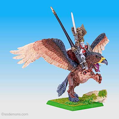 King Louen Leoncoeur on Hippogriff