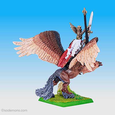 King Louen Leoncoeur on Hippogriff