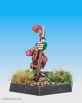 HL4 - Halfling with Spear and Plume