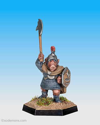 ORC13 Sub-Chieftain with Broad Bladed Axe