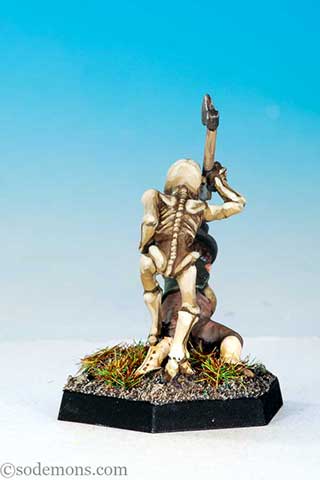 VFW117 Skeleton Attacking Man with Axe