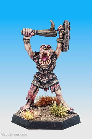 C16 Orc with Spiked Club & Shield