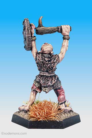 C16 Orc with Spiked Club & Shield