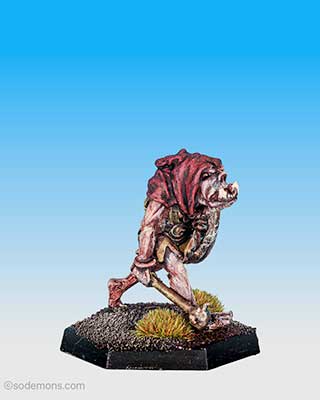 FTO1 Orc advancing with Mace and Shield