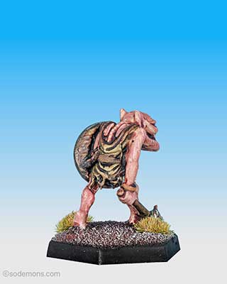 FTO1 Orc advancing with Mace and Shield