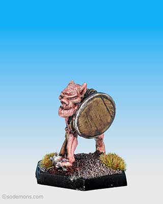 FTO1 Orc advancing with Mace and Shield