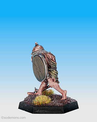 FTO1 Orc advancing with Mace and Shield