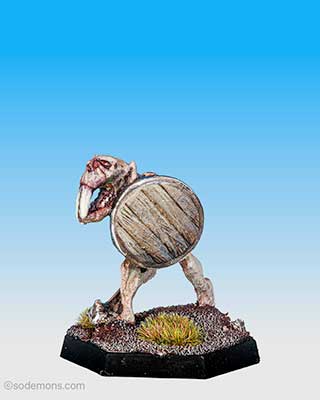 FTO1 Orc advancing with Mace and Shield