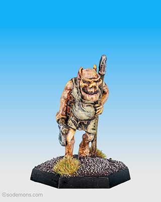 FTO9 Orc advancing with Axe and Spear