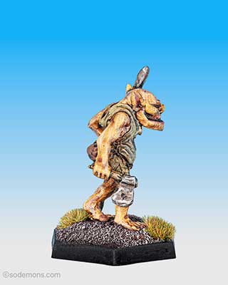 FTO9 Orc advancing with Axe and Spear