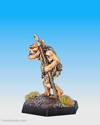 FTO9 Orc advancing with Axe and Spear