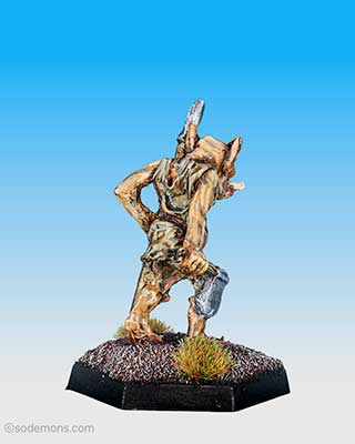 FTO9 Orc advancing with Axe and Spear