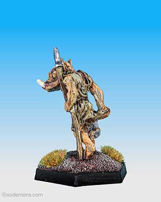 FTO9 Orc advancing with Axe and Spear