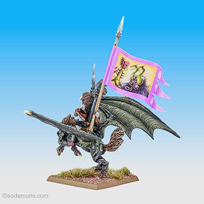 Dark Elf Sorceress on Dark Pegasus 
