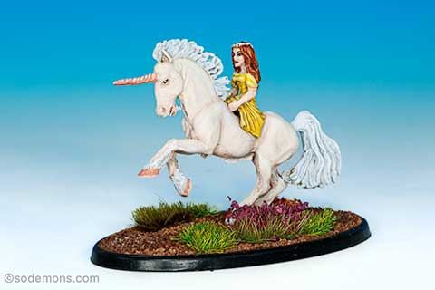 01-071 Unicorn with Princess Rider