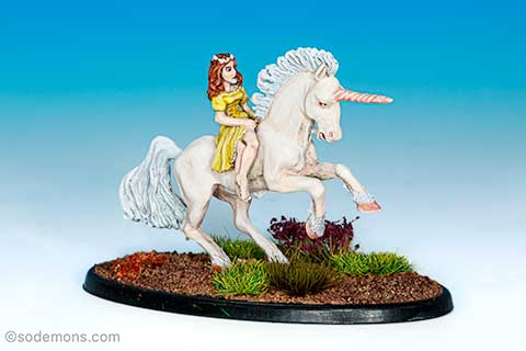 01-071 Unicorn with Princess Rider