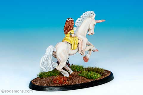 01-071 Unicorn with Princess Rider