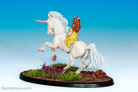 01-071 Unicorn with Princess Rider