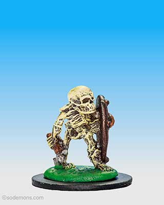 FTS11 Dwarf Skeleton with Axe and Shield