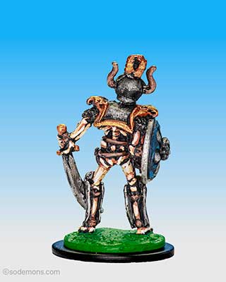 Skeleton with Horned Helmet, Sword & Shield