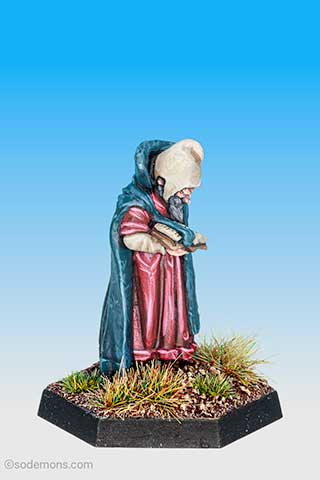 Wizard in Hat Reading Spell Book