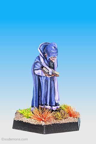 Wizard in Hat Reading From Spell Book