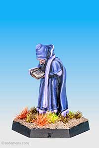 Wizard in Hat Reading From Spell Book
