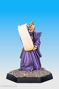 Wizard reading Spell Scroll