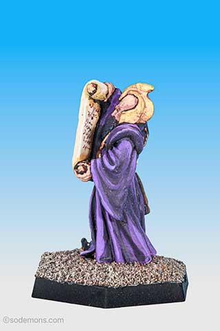 Wizard reading Spell Scroll