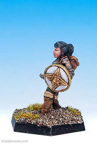 FA19v2 Female Fighter in Breastplate with Sword