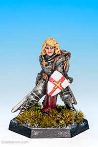 FTF97 Bareheaded Female Paladin with Plate Armour