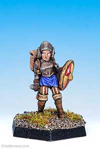 (-26) Female Fighter in Breastplate w. Sword (FA19 v2 variant) (FTF13)